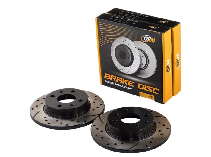 Диск тормозной 2108 "OEM" Graphite (перф.) к-т